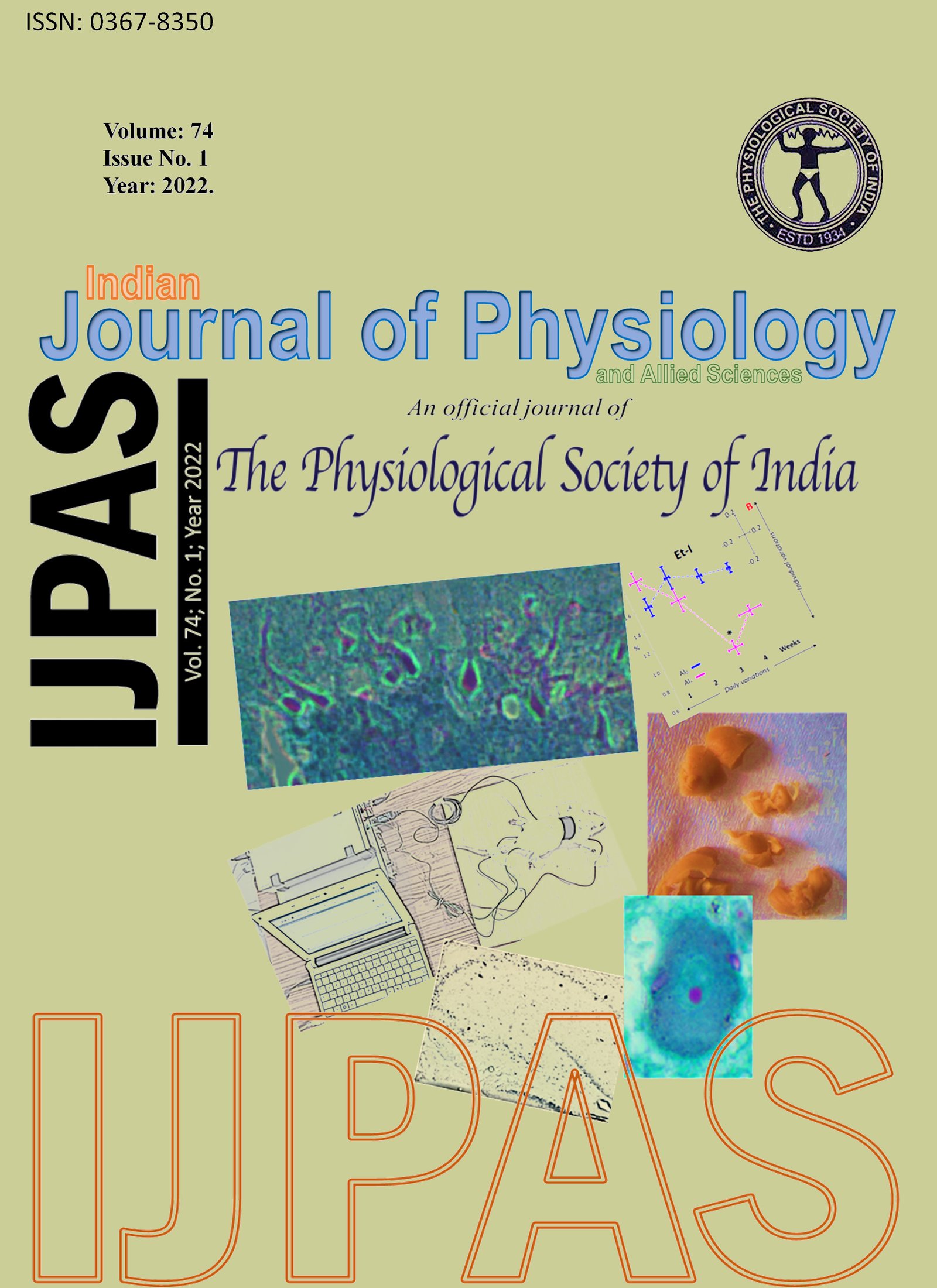 					View Vol. 74 No. 1 (2022): INDIAN JOURNAL OF PHYSIOLOGY AND ALLIED SCIENCES
				